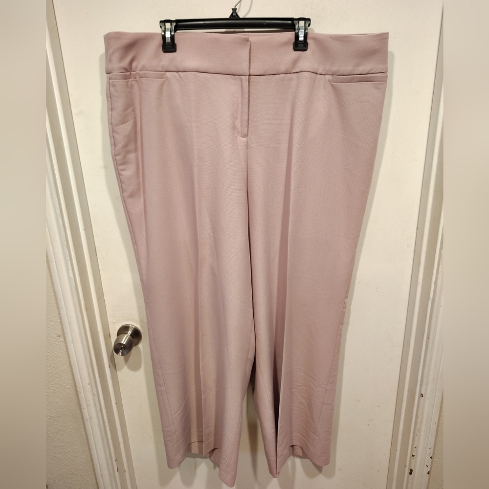 Lane Bryant Women's Lilac Wide Leg The Allie Trouser Pants Sz 24R Career Event